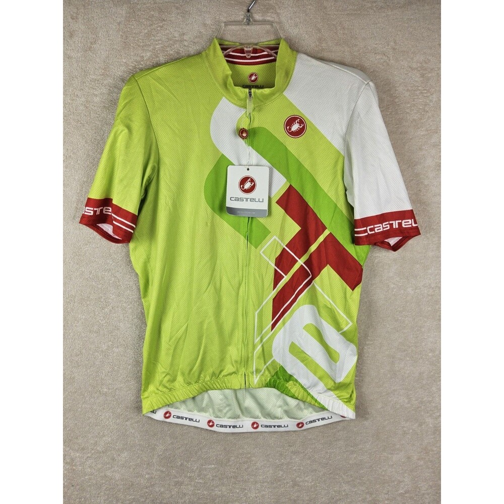 Castelli Men's Full Zip Short Sleeve Cycling Jersey Size XL